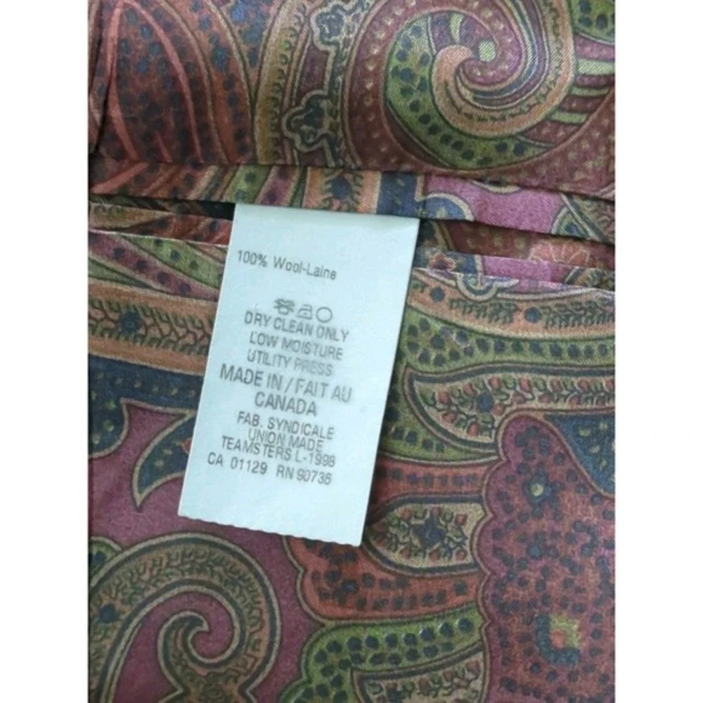 Lauren Ralph Lauren Blazer 44R Brown Herringbone 100% Wool Canada Union Made '98